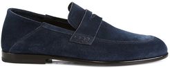 Edward Soft Suede Penny Loafers - Navy - Size 12