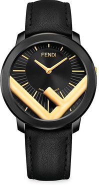 Run Away Stainless Steel & Leather-Strap Watch - Black Gold