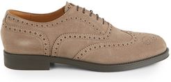 Suede Oxford Dress Shoes - Grey - Size 9