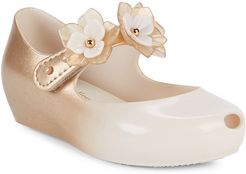 Baby's, Little Girl's & Girl's Floral Embellished Ballet Flats - Gold - Size 9 (Toddler)
