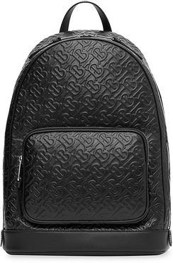 Monogram Leather Backpack - Black