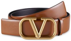 Garavani V Logo Leather Belt - Selleria - Size 46