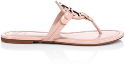 Miller Patent Leather Thong Sandals - Sea Shell - Size 9