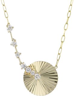 Aura Latch 14K Yellow Gold & Diamond Offset Pendant Necklace - Gold