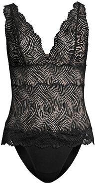 Loren Lace Bodysuit - Black - Size XS