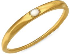 22K Goldplated & Mother-Of-Pearl Doublet Bangle Bracelet - Gold