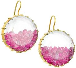 18K Yellow Gold & Ruby Shake Drop Earrings - Ruby