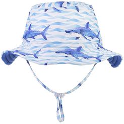 School of Sharks Reversible Bucket Hat - Bright Blue - Size 4