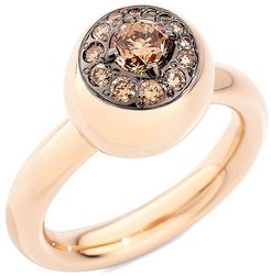 Nuvola 18K Rose Gold Ring & Brown Diamond Ring - Rose Gold - Size 6