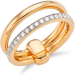 Iconica 18K Rose Gold & Diamond Ring - Rose Gold - Size 6.25