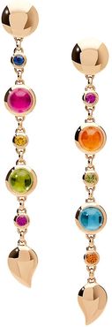 Bouton 18K Rose Gold & Multi-Stone Mismatched Long Drop Earrings - Rose Gold