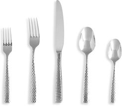 Lucca Faceted 20-Piece Stainless Steel Flatware Set