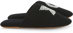 Pearl XO Embellished Slippers - Black - Size Small