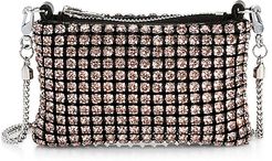 Nano Wangloc Rhinestone Mesh Pouch - Sand Stone