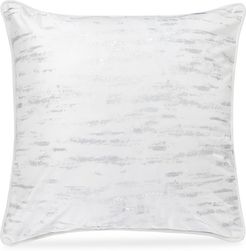 Zilar Velvet Euro Sham Pillow - White Silver