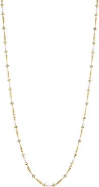 Noble 18K Yellow Gold, Brown Diamond & Ceramic Long Necklace - Gold