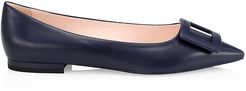 Gommettine Ball Leather Flats - Navy - Size 11.5