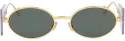 Side Note 54MM Oval Sunglasses - Gold