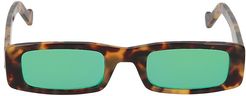 Trouble 52MM Rectangular Sunglasses - Havana Green