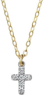 Lois 14K Yellow Gold & Diamond Cross Necklace - Diamond
