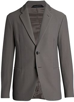 Unconstructed Knit Blazer - Light Grey - Size 48