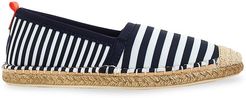 Beachcomber Stripe Espadrille Water Shoes - Navy White - Size 9