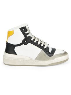 SL24 High-Top Perforated Leather Sneakers - Size 12