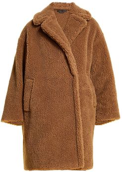 Tabula Camel Wool Teddy Coat - Camel - Size 14