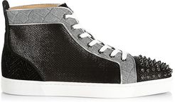 Lou Spikes Orlato High-Top Sneakers - Black Silver - Size 9