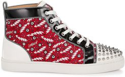 Lou Spikes Orlato High-Top Sneakers - Red - Size 11