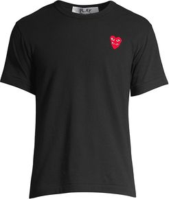 Play Double Heart T-Shirt - Black - Size Small
