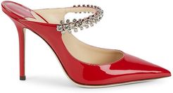 Bing Embellished Patent Leather Mules - Red - Size 8.5