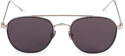 Core Range 55MM Round Titanium Sunglasses - Gold Grey