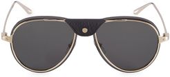 Core Range 60MM Aviator Sunglasses - Gold Grey