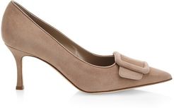 Maysale Suede Pumps - Nude - Size 10.5