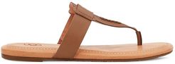 Gaila Leather Thong Sandals - Brown - Size 7