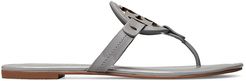 Miller Patent Leather Thong Sandals - Malt Grey - Size 8.5