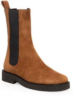 Palamino Suede Chelsea Boots - Tan Black - Size 8