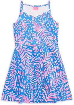 Girl's Breelyn Printed Dress - Blue - Size 14