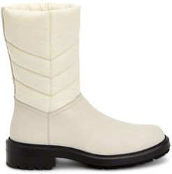 Lori Quilted Leather & Nylon Boots - White - Size 8.5