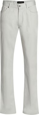 Five-Pocket Cotton Stretch Trousers - Stone - Size 36