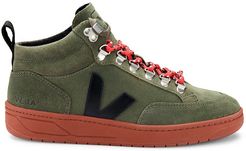 Roraima Suede Mid-Top Sneakers - Olive Rust - Size 9