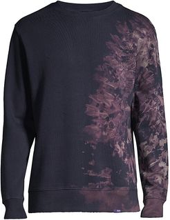 Velour Print Sweatshirt - Dark Navy - Size Large