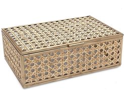 Large Natural Cane Wicker Jewelry Decor Box - Size Small