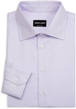 Micro Print Dress Shirt - Light Purple - Size 17