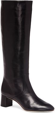 Gia Tall Leather Boots - Black - Size 11