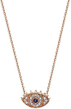 Ajna 18K Rose Gold, Diamond & Sapphire Eye Pendant Necklace - Rose Gold