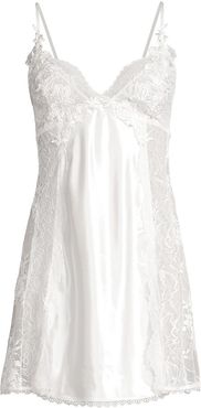 Collette Lace Chemise - Ivory - Size Small