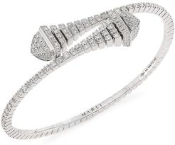 Cleo By Marli Rev 18K White Gold & Diamond Bangle Bracelet - White Gold - Size Small