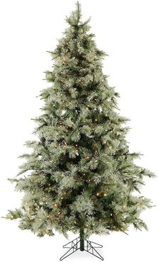 9-Ft. Pine Cones, Clear Lights & EZ Connect Glistening Pine Tree